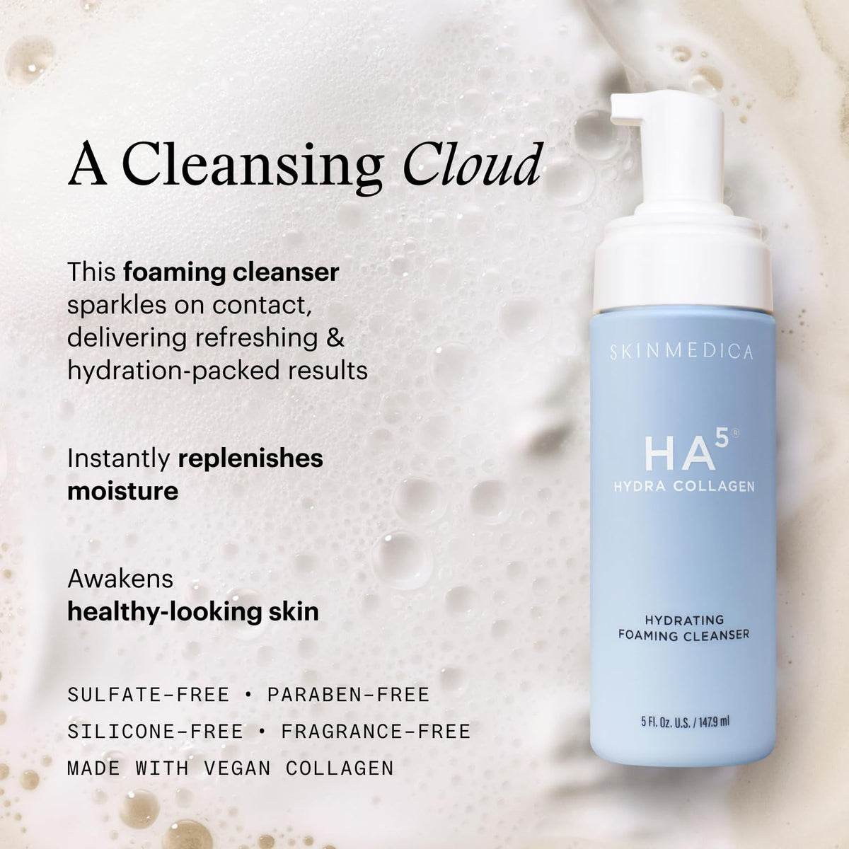 SkinMedica HA5 Hydra Collagen Hydrating Foaming Cleanser - SkinMedica Official Imagery - 4