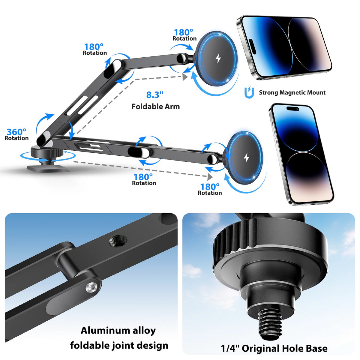 Wireless Charging Phone Mount for Ford Bronco 2021 2026 2 4 - ANKEWAY Official Imagery - 4