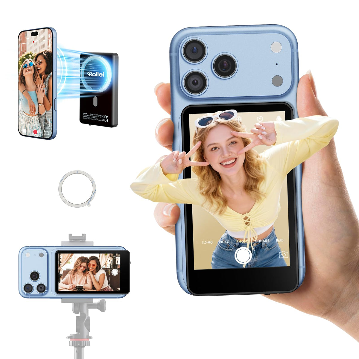 Rollei M4 Selfie Monitor Screen for iPhone 7 18 Vlog Screen - Rollei Official Imagery - 2