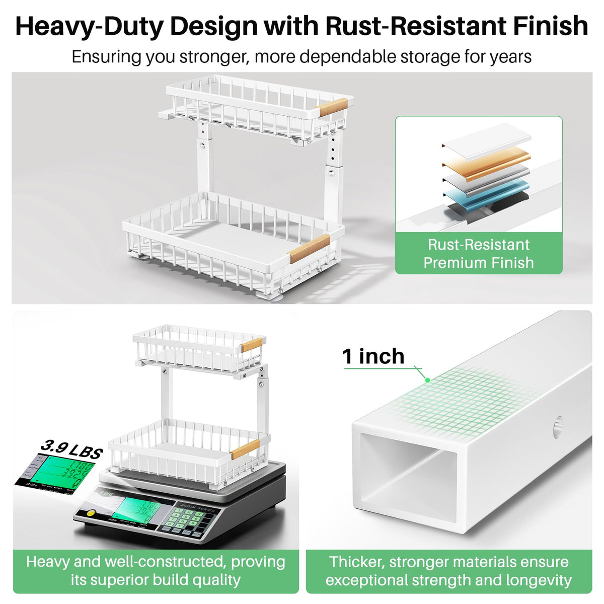 Kitstorack Under Sink Organizer 2 Tier Under the Sink - Kitstorack Official Imagery - 6