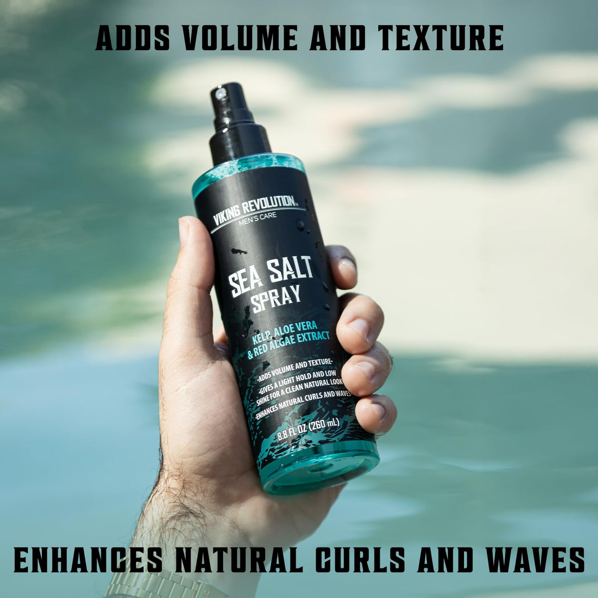 Viking Revolution Sea Salt Spray for Men – packaging and label