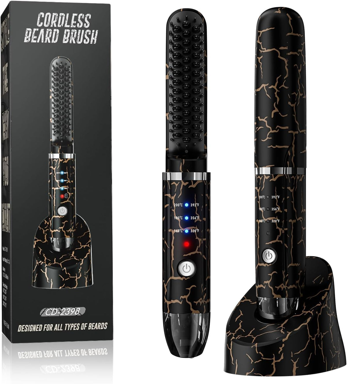 Beard Straightener for Men Cordless Hair Straightener Heated - AKJ Official Imagery - 2