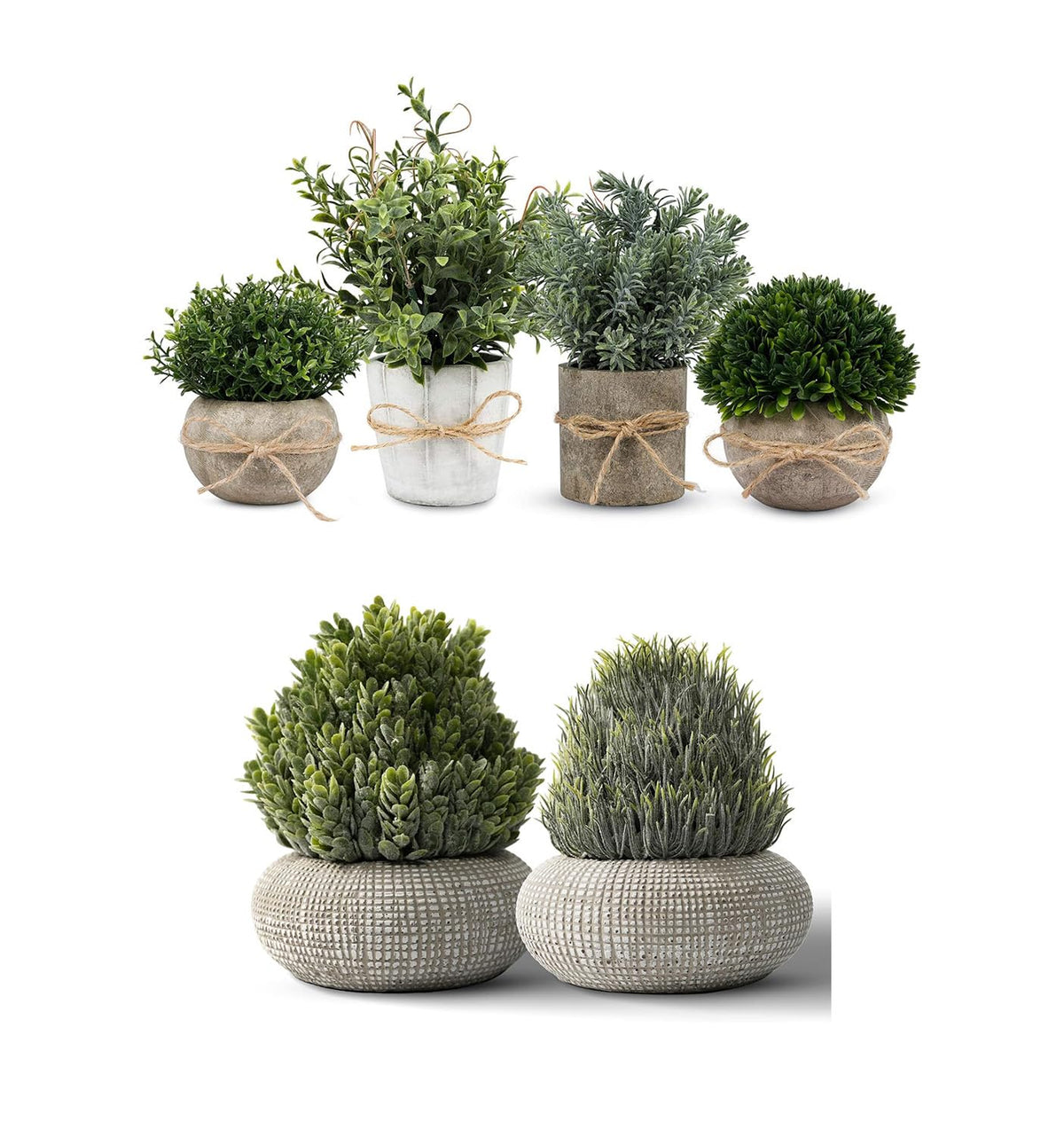 4 Pack Small Fake Plants in Pulp Pots 2 Pack Artificial - PENGYEE Official Imagery - 2