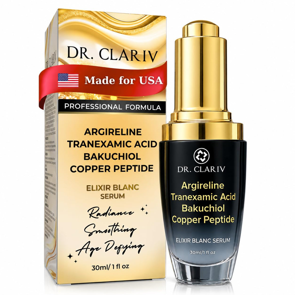 Argireline Peptide Serum with GHK Cu 3 Tranexamic Acid - DR. CLARIV Official Imagery - 2
