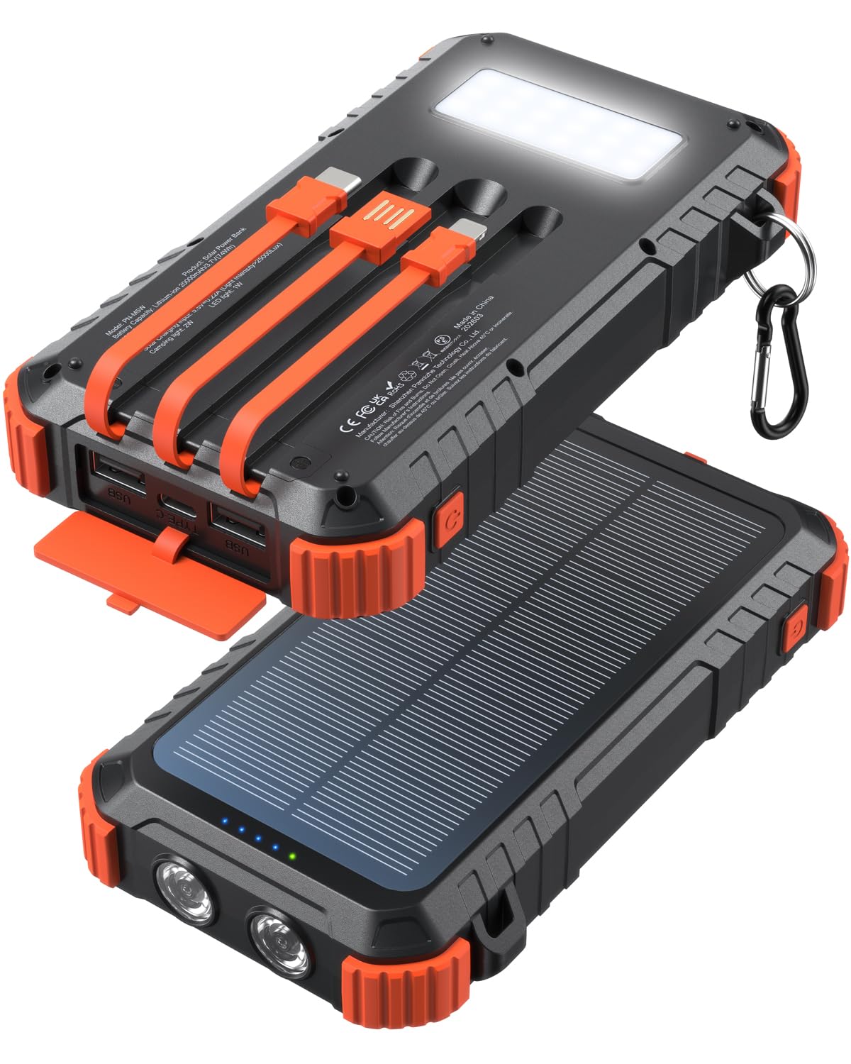 Solar Charger Power Bank 20000mAh Fast Battery Pack for Cell - Uukto Official Imagery - 2