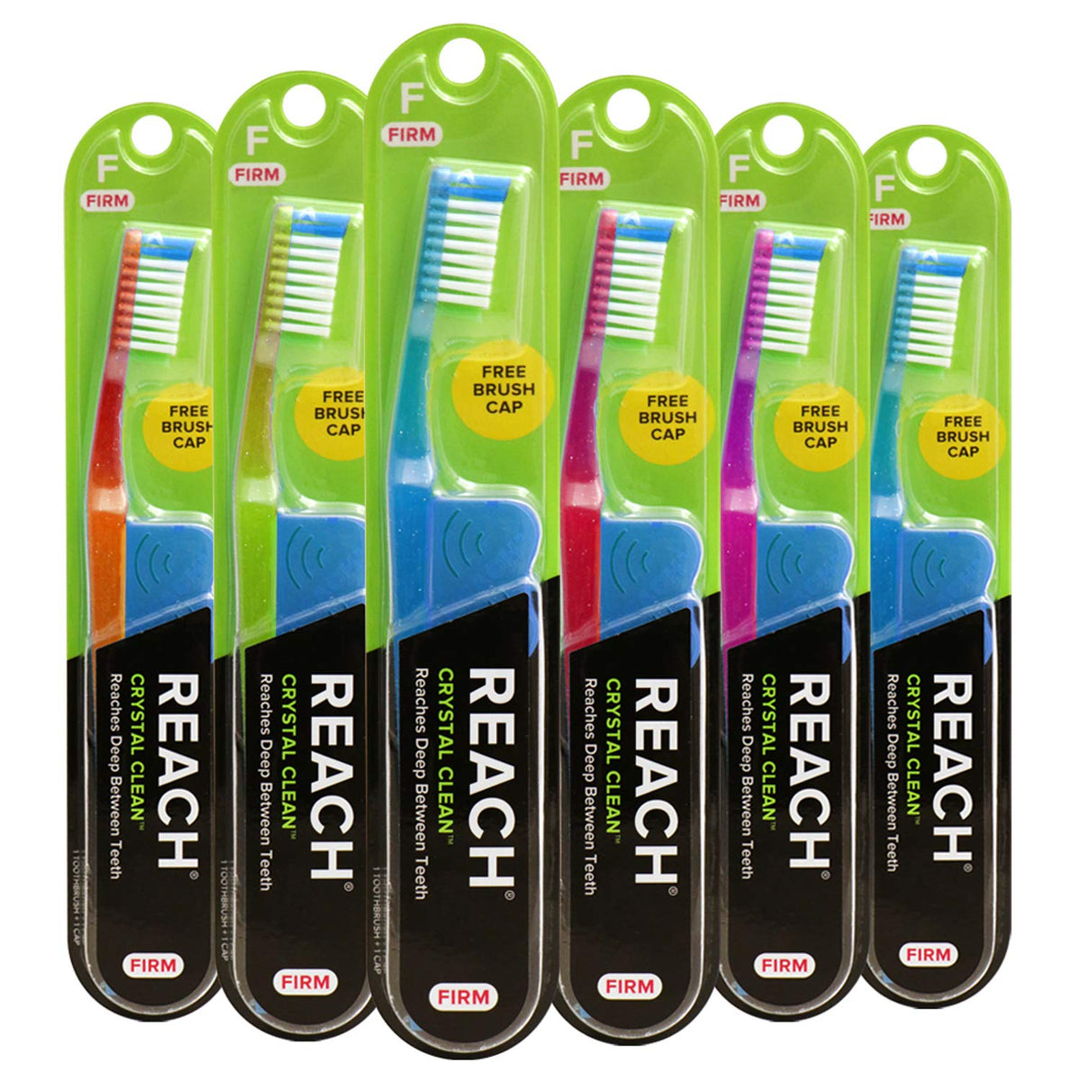 Reach Crystal Clean Firm Bristle Toothbrushes 6 Pack – product photo (Manual Toothbrushes)