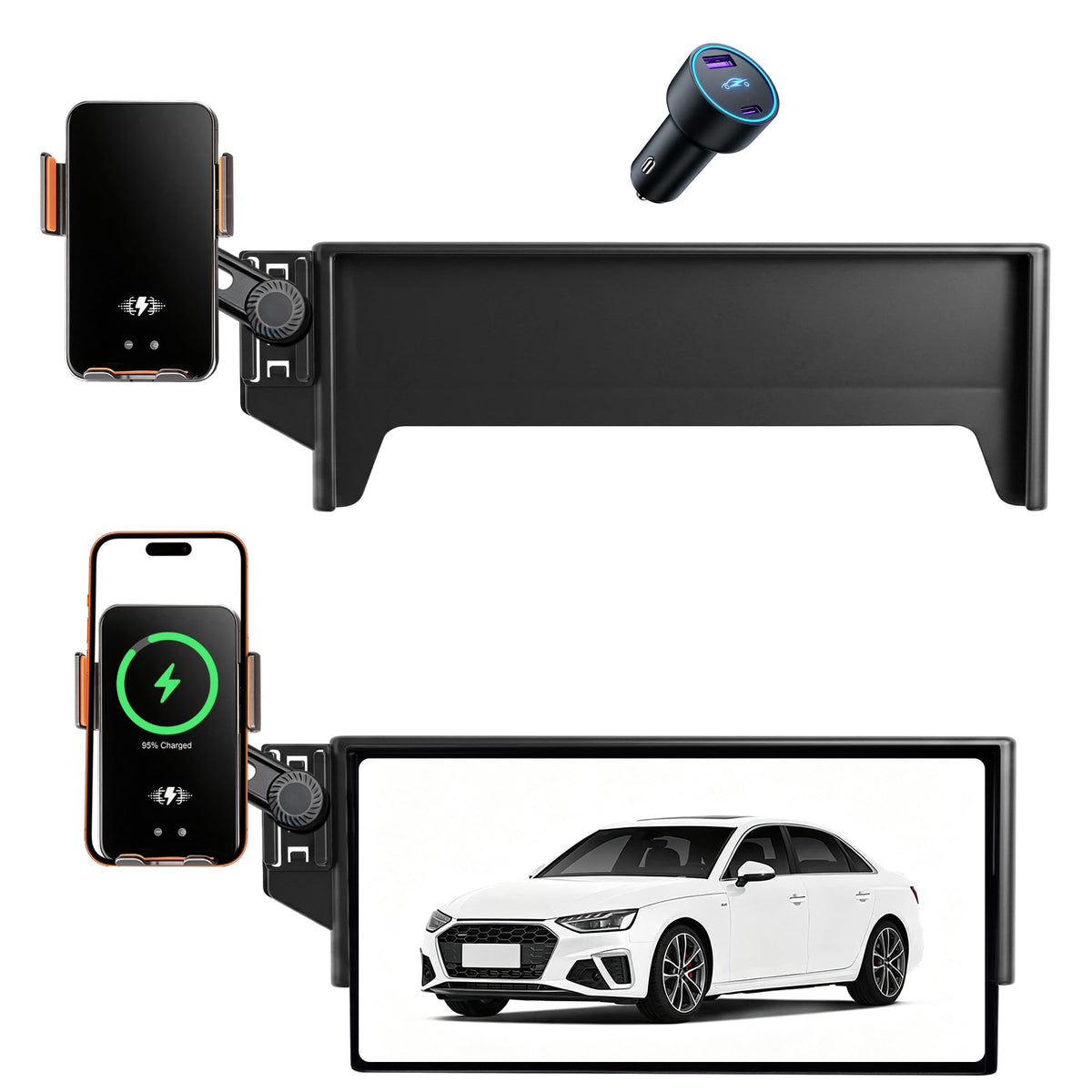 Car Phone Holder for 2020 2025 Audi A4 S4 A5 S5 2021 2025 Q5 - HPVHGW Official Imagery - 2