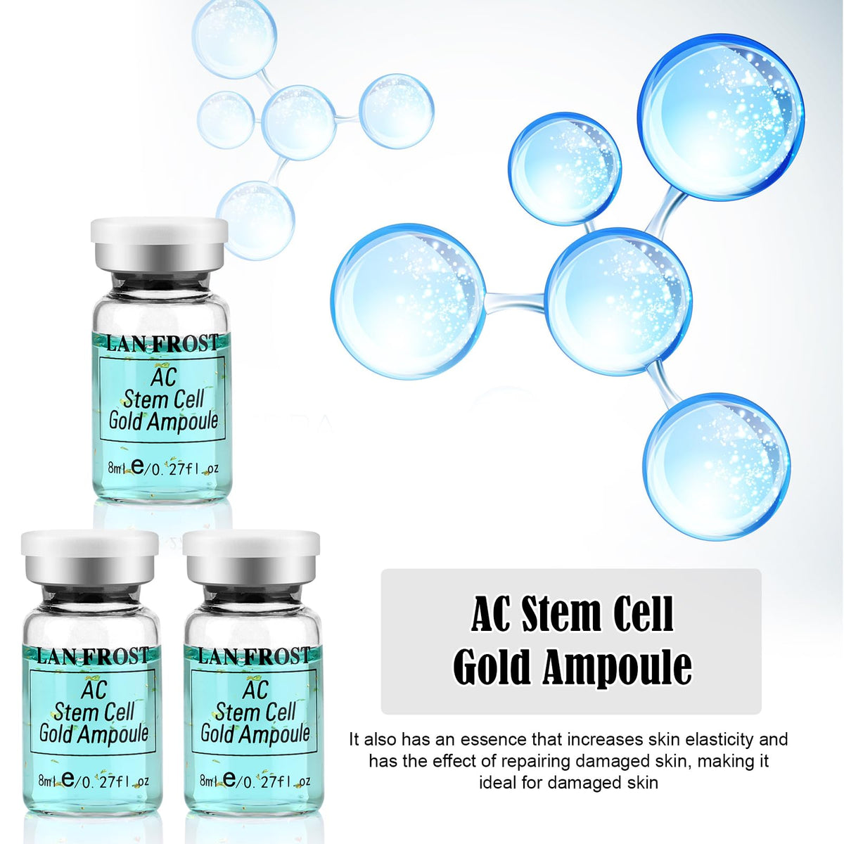 Facial Glow Starter Kit AC Stem Cell Gold Ampoule - TRESSON Official Imagery - 7
