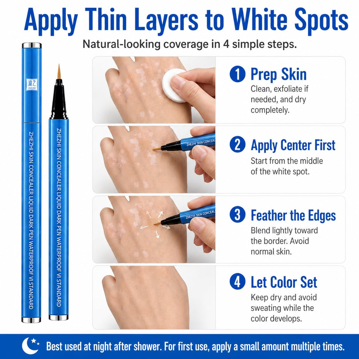 Vitiligo Concealer Pen 3 5g Waterproof 3 7 Days Face Body - ZHEZHI Official Imagery - 8