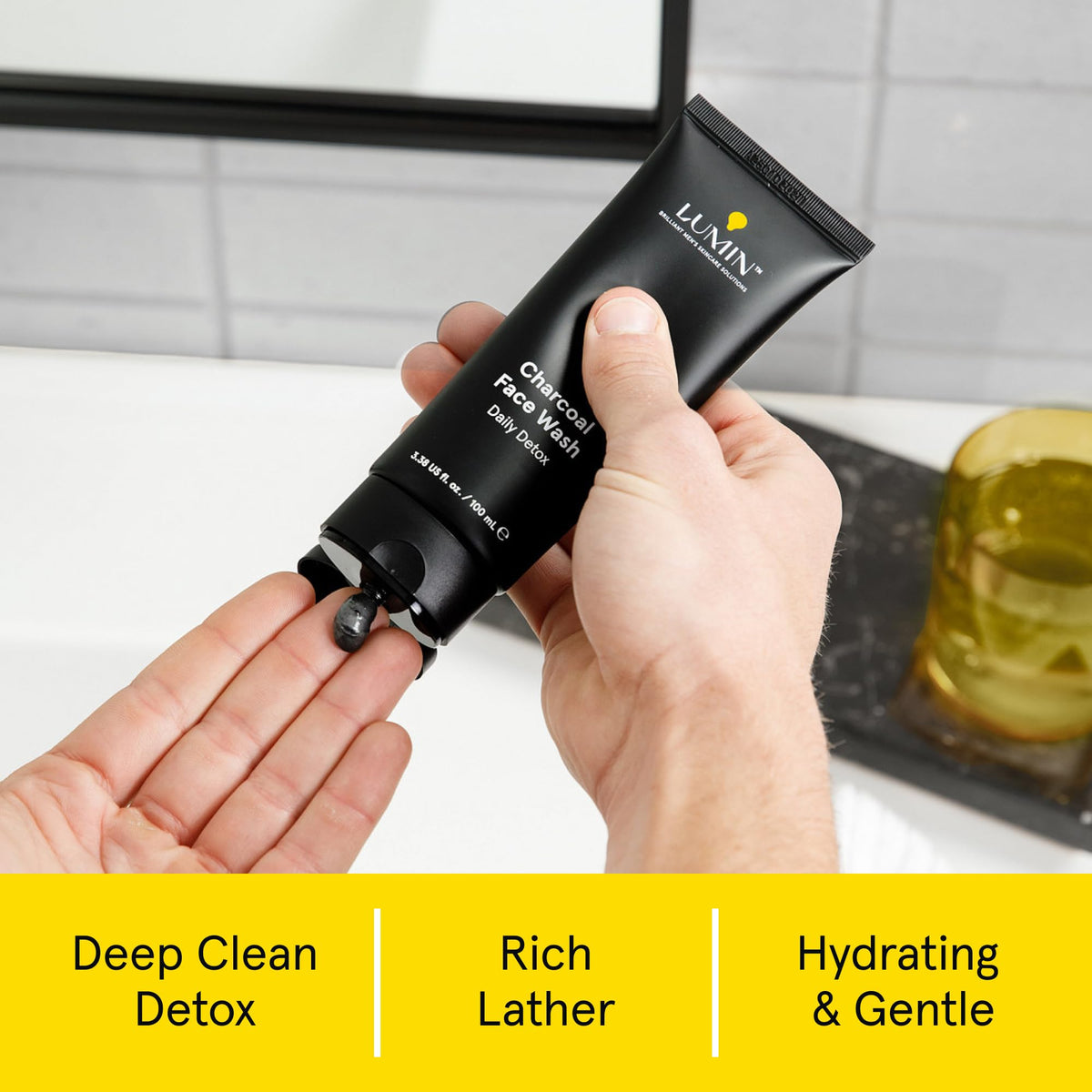 Lumin Charcoal Face Wash for Men - Lumin Official Imagery - 3