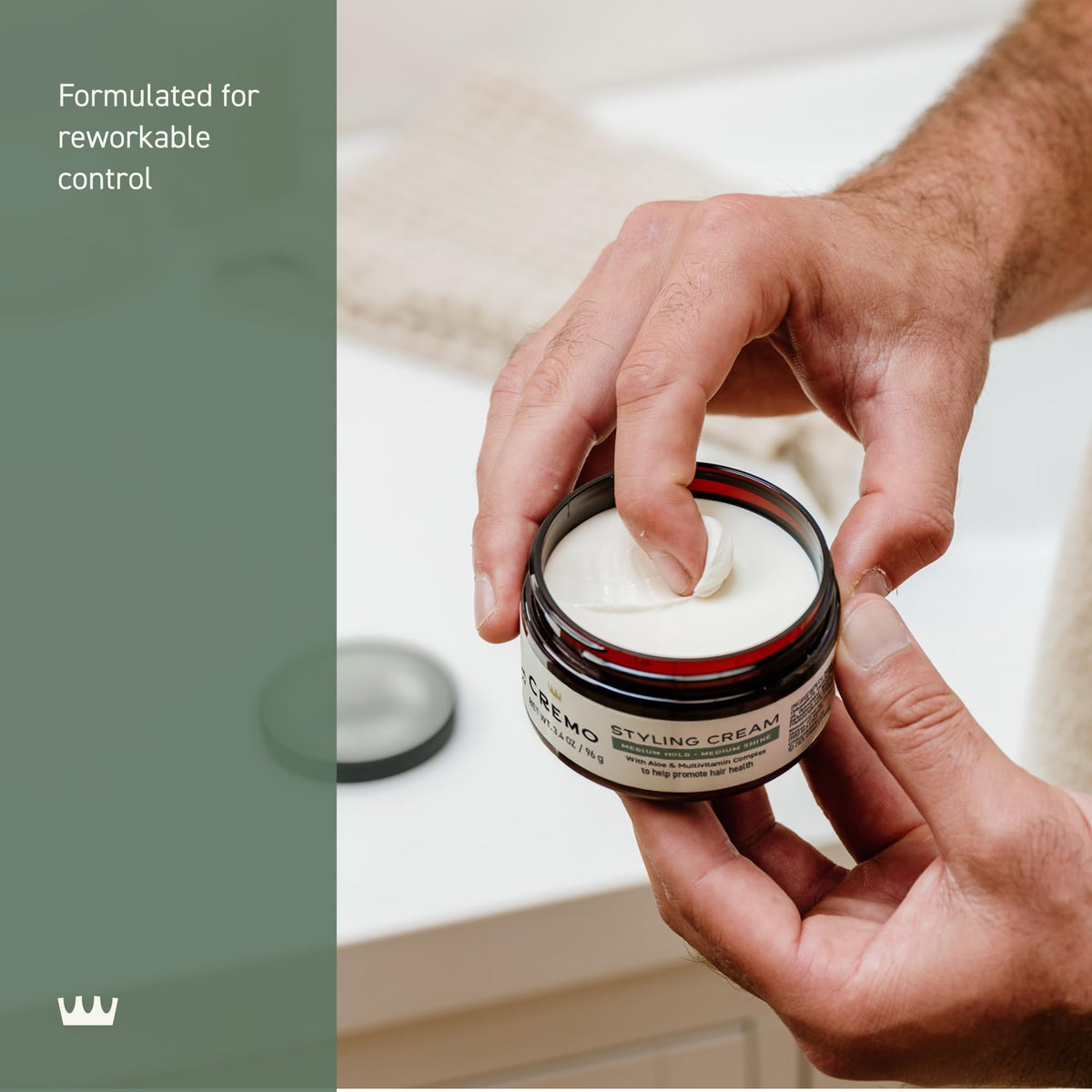 Cremo Forming Hair Styling Cream for Men Medium Hold Shine 3 – full view