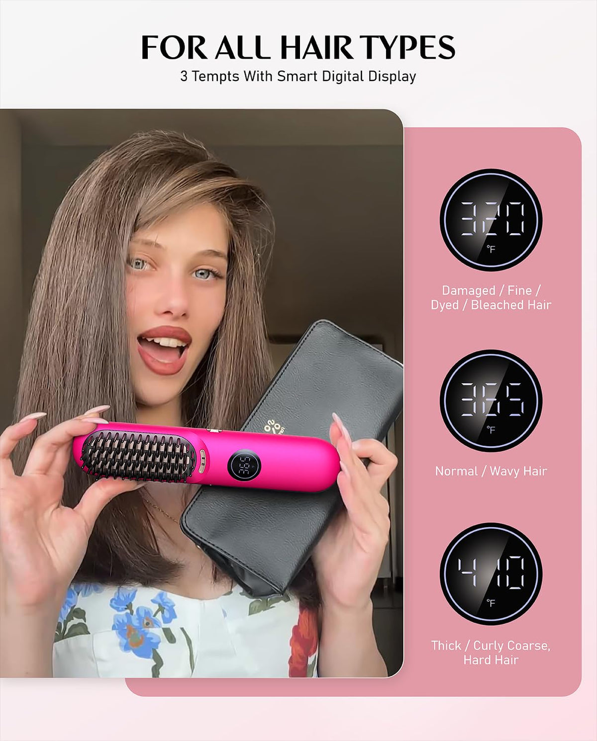 Fanttik Solo I10 APEX Portable Hair Straightener Brush - Fanttik Solo Official Imagery - 5