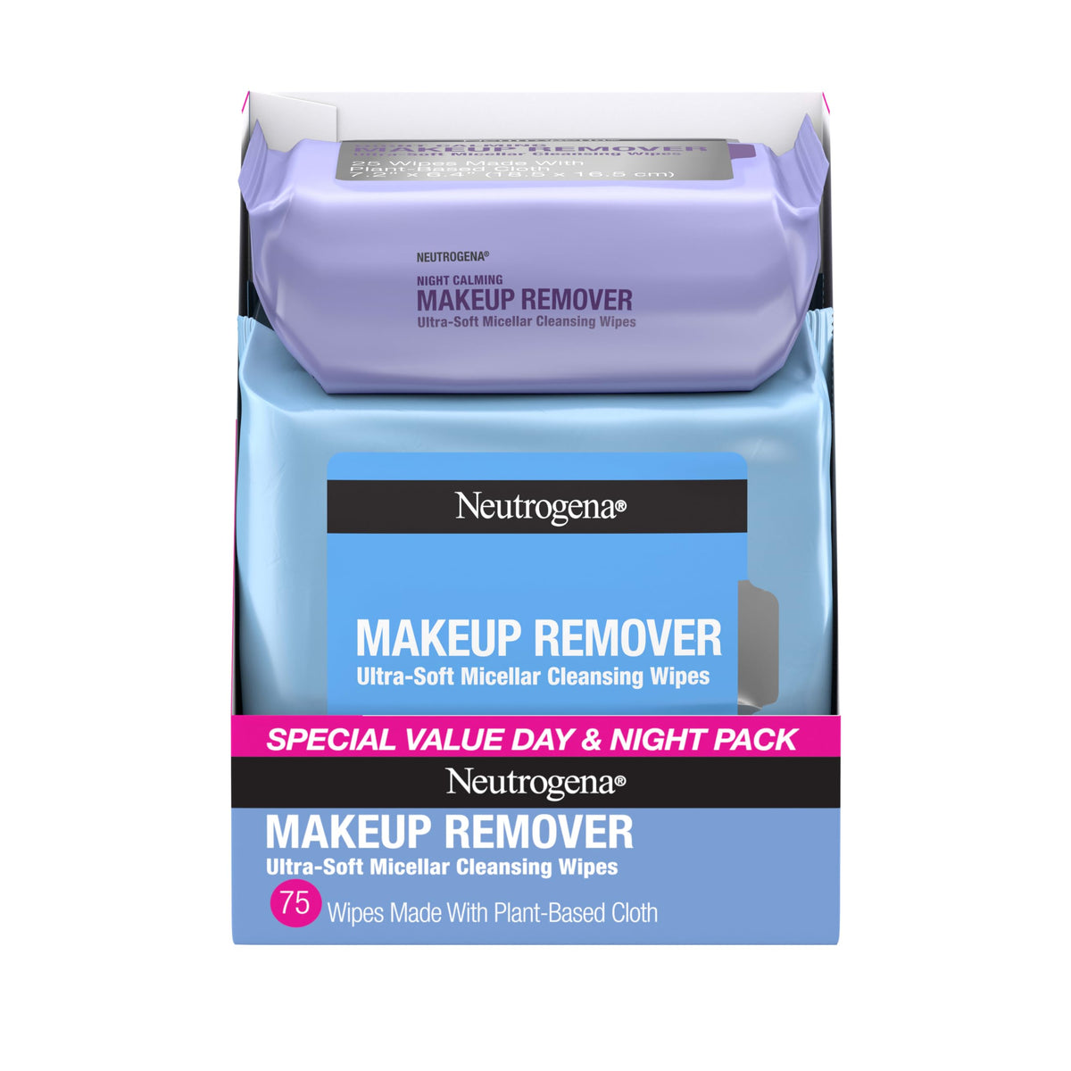 Neutrogena Day Night Facial Cleansing Wipes 3 Packs of 25 – product photo (Cloths & Towelettes)