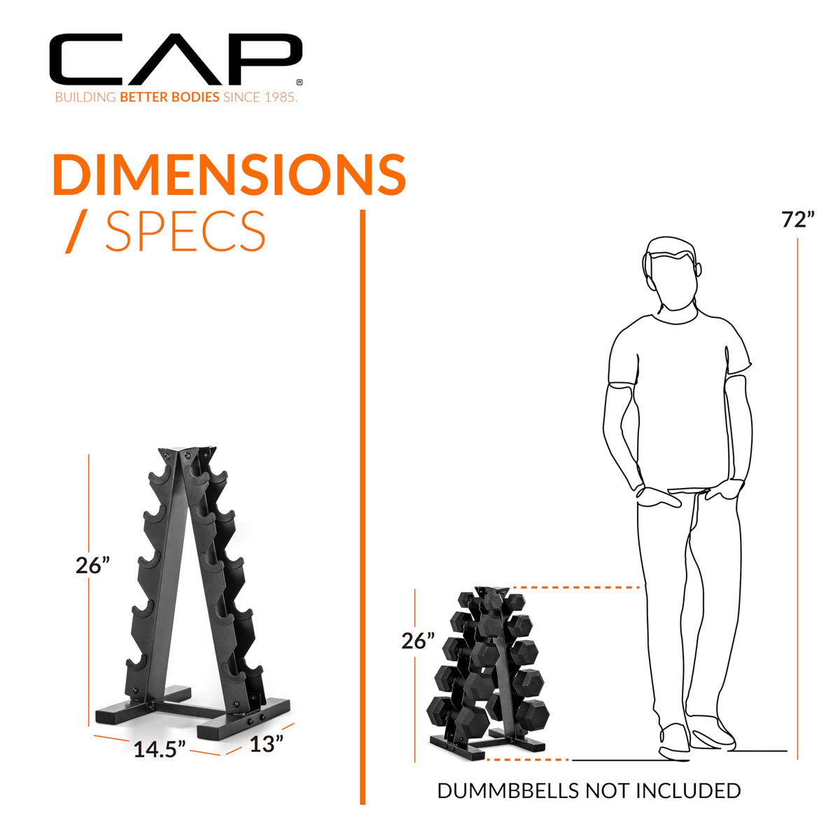 CAP A Frame Dumbbell Weight Rack - Premium Selection Official Imagery - 5