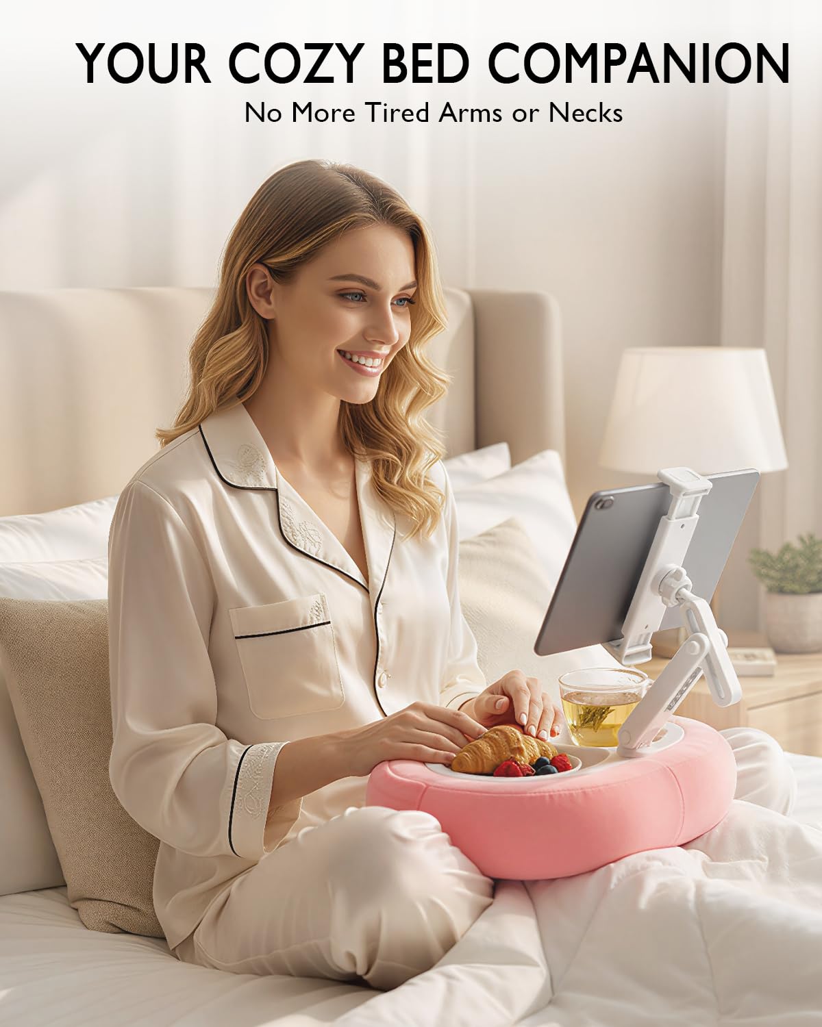 Miledi Tablet Pillow Stand for Bed with 360 Rotating Holder - Miledi Official Imagery - 4
