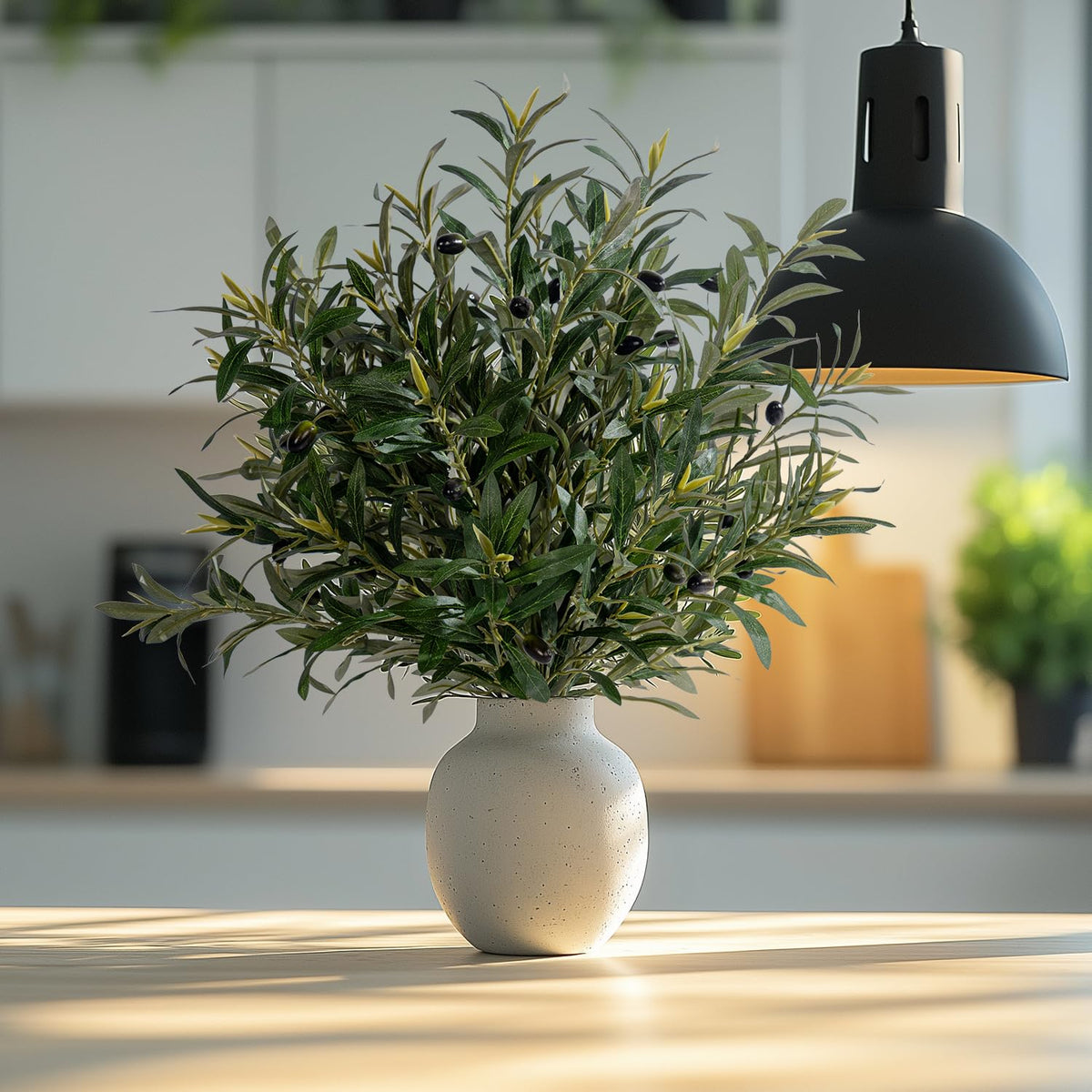 Bailikang 8PCS 24 Artificial Olive Branches Realistic Fake - Bailikang Official Imagery - 6