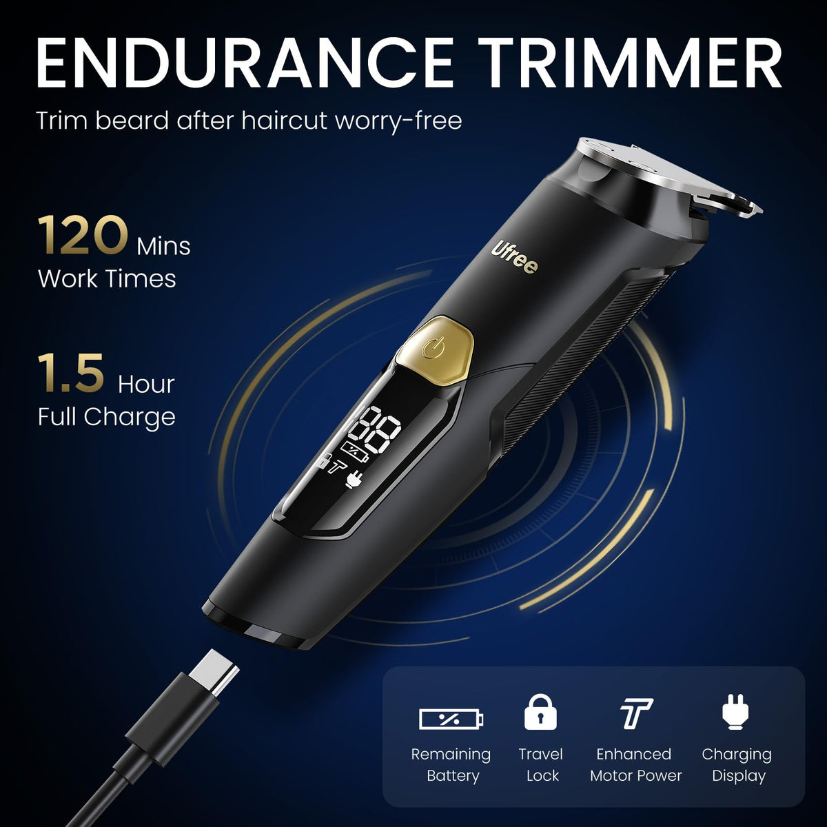 Ufree – Beard & Mustache Trimmers on display