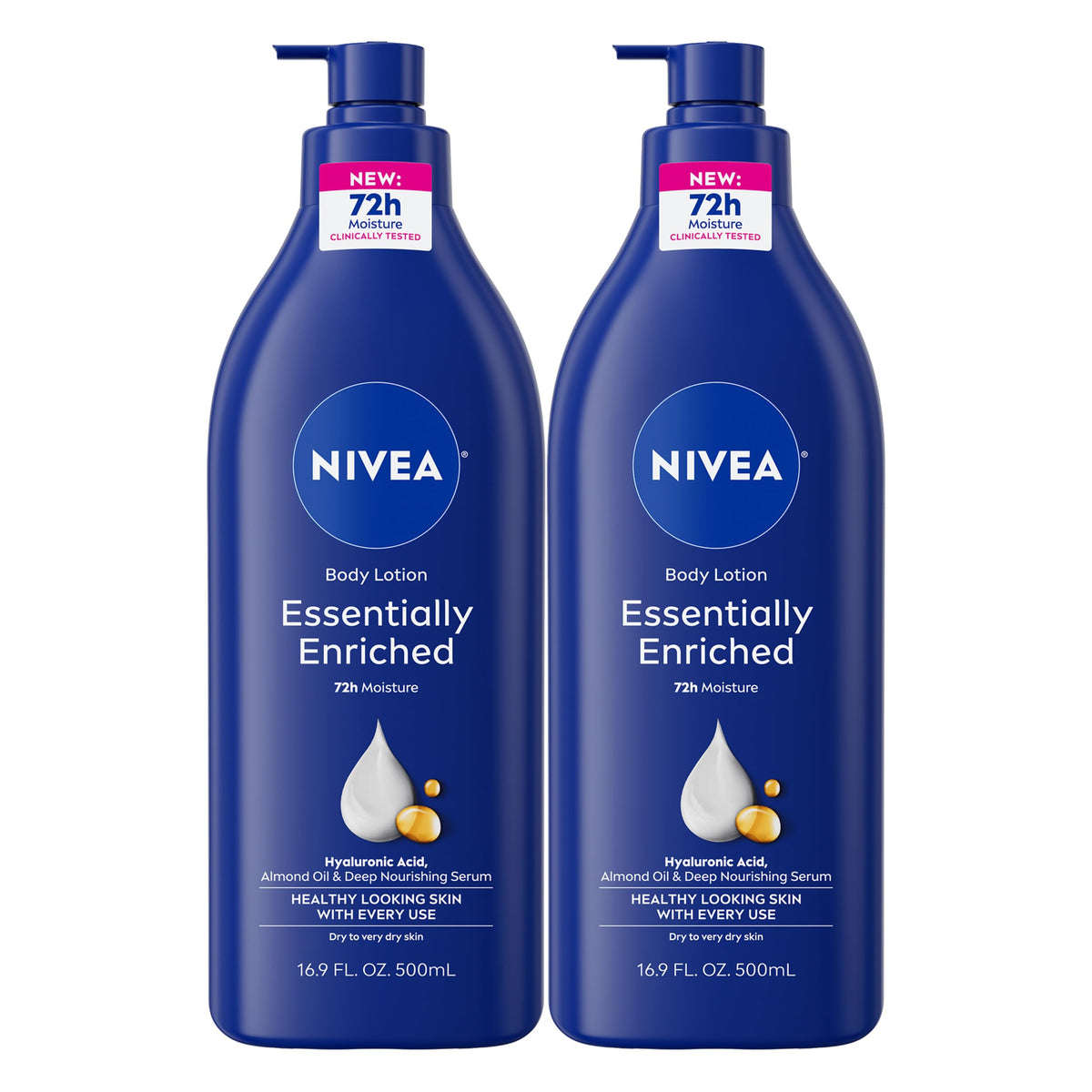 NIVEA Essentially Enriched Body Lotion Value Pack 2 x 16 9 – product photo (Lotions)