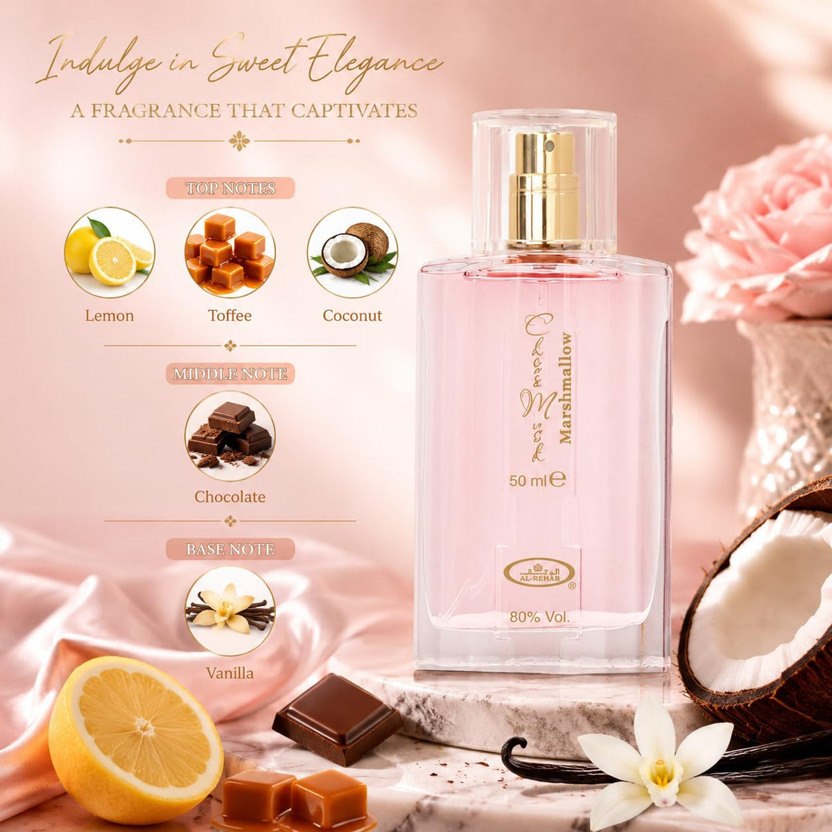 Al-Rehab Al Rehab Choco Musk Marshmallow Eau de Parfum for Women – full view
