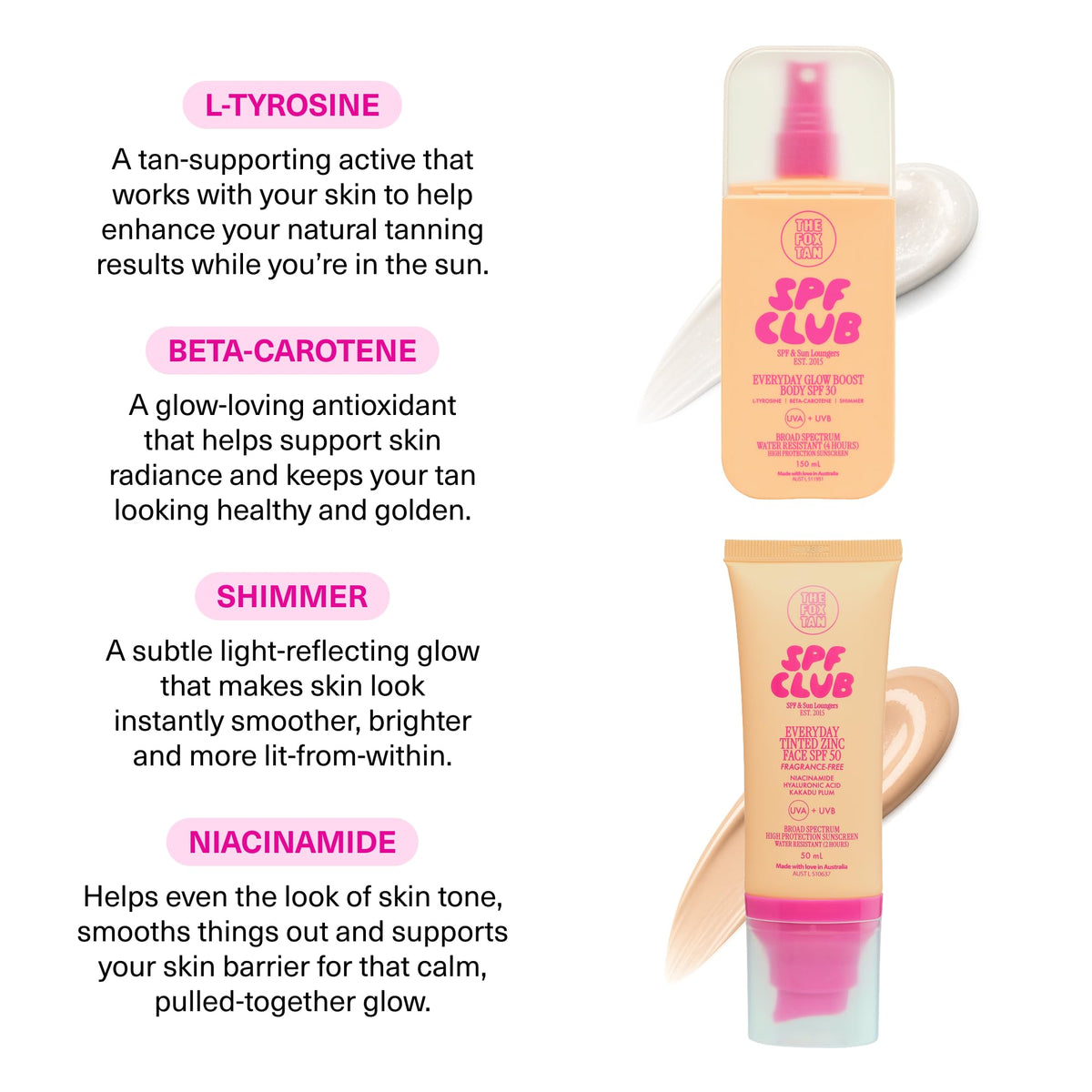 The Fox Tan Tinted Zinc Glow Boost Body SPF Bundle No White - THE FOX TAN Official Imagery - 4