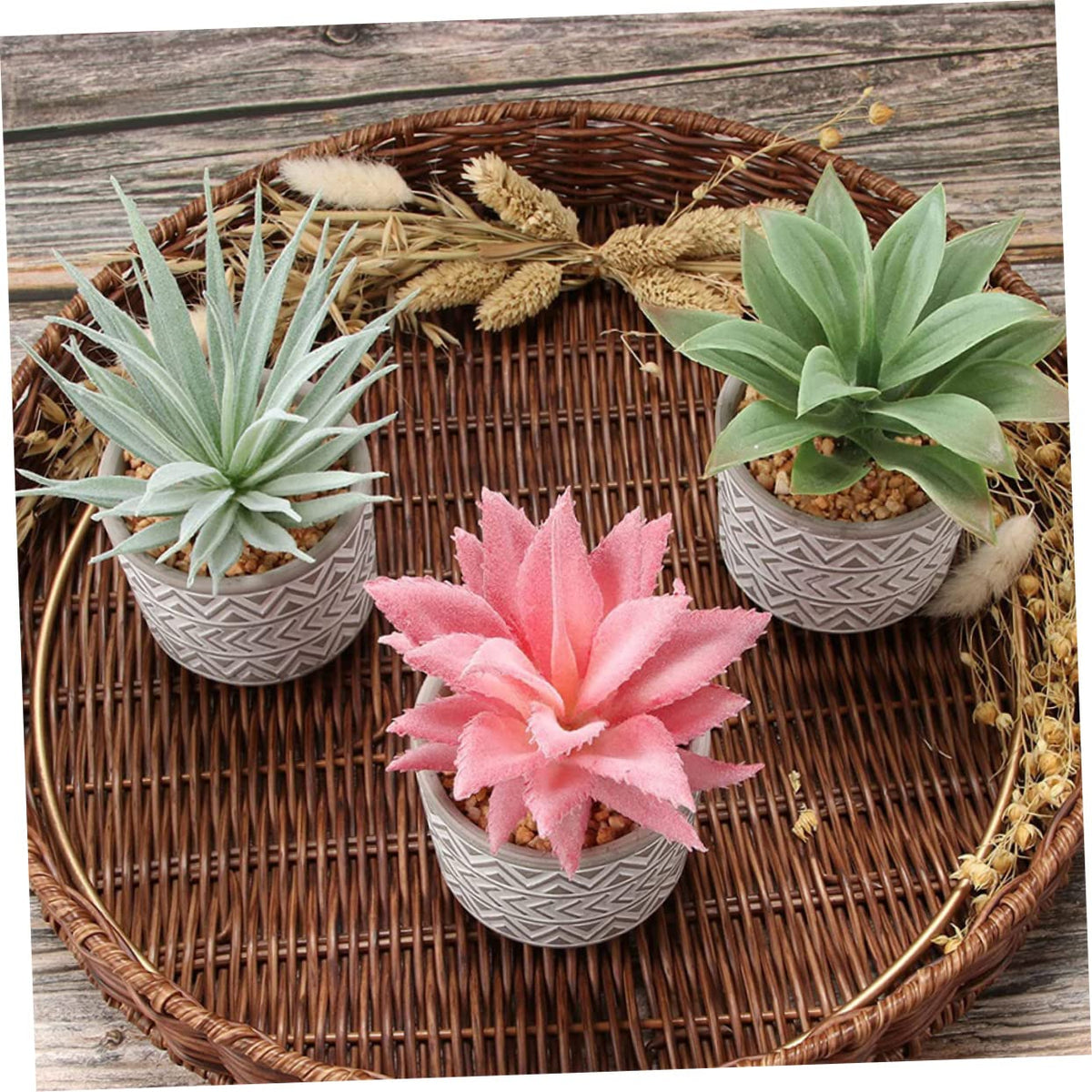 3Pcs Small Artificial Plants for Indoor Outdoor Decor Faux - Holibanna Official Imagery - 3