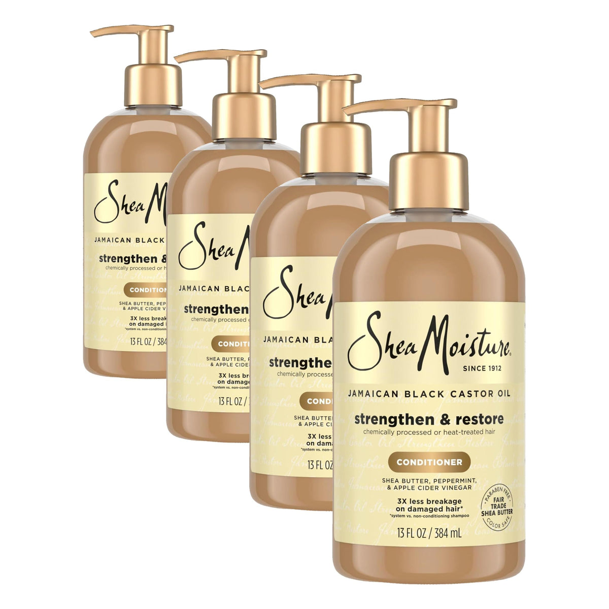 Shea Moisture Jamaican Black Castor Oil Conditioner 13oz – back view and specifications