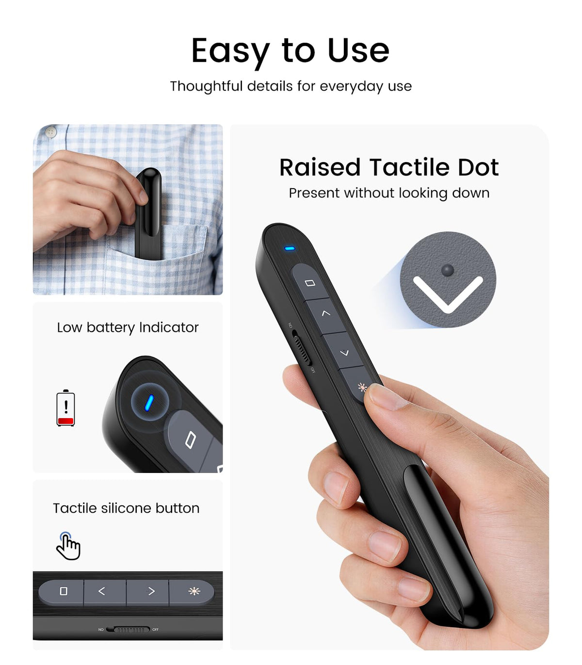 DinoFire Wireless Presenter Hyperlink Volume Control Presentation – packaging and label