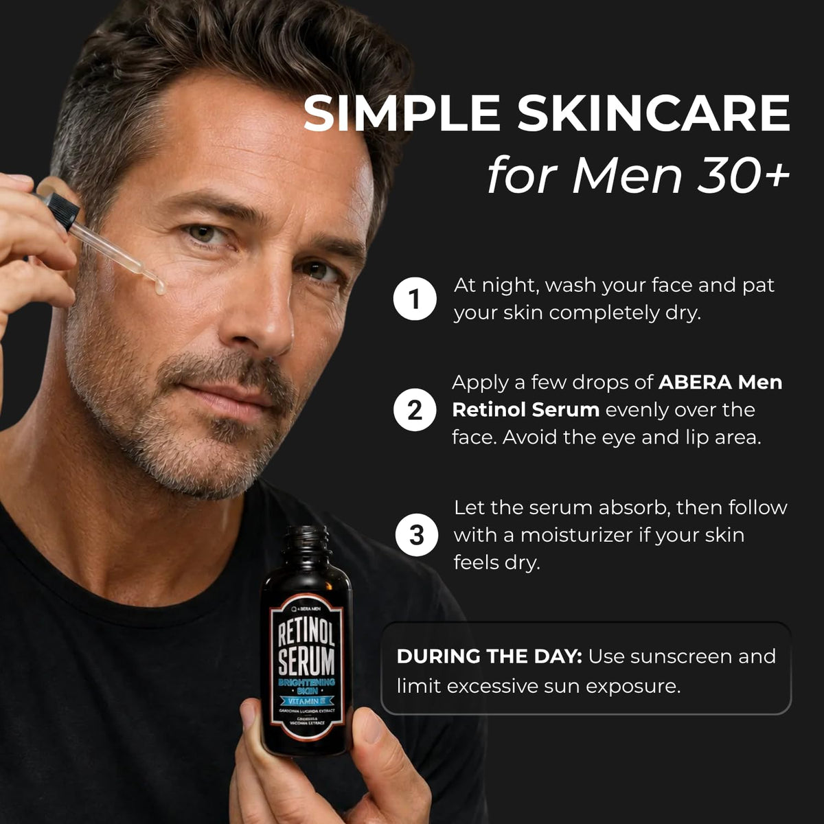 Abera Men Retinol Serum Reduces Dark Spots Melasma Wrinkle - ABERA Official Imagery - 7