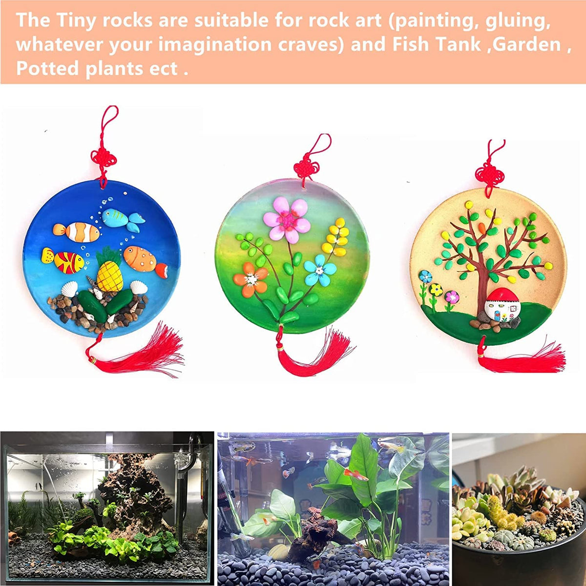 lifetop 120PCS Painting Rocks DIY Rocks Flat Smooth Kindness – alternate angle