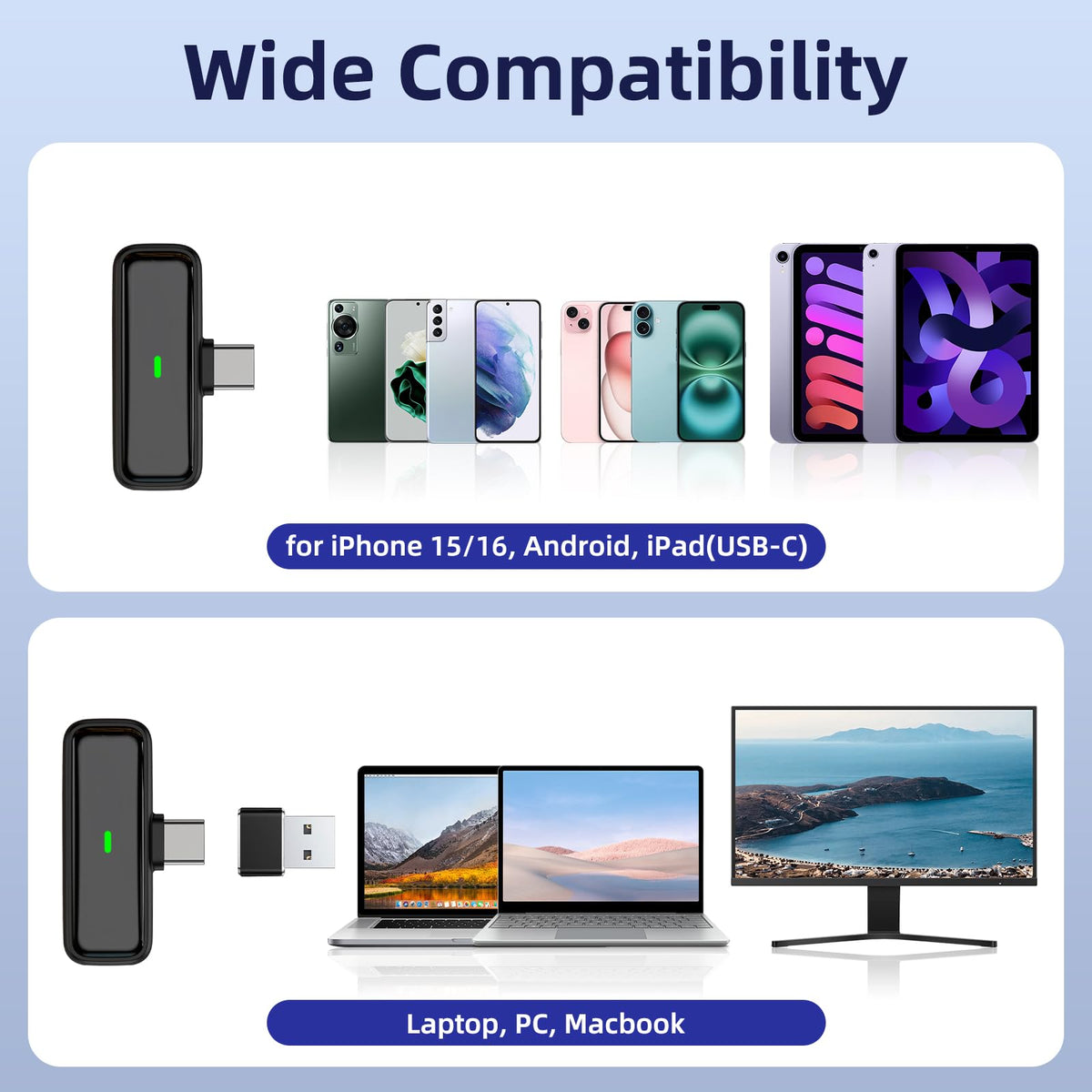 NPTCL Wireless Microphone for iPhone 17 16 15 PC Laptop - NPTCL Official Imagery - 8