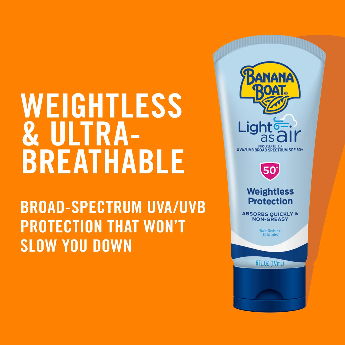 Banana Boat Light As Air Sunscreen Lotion SPF 50 6 Fl Oz – close-up detail