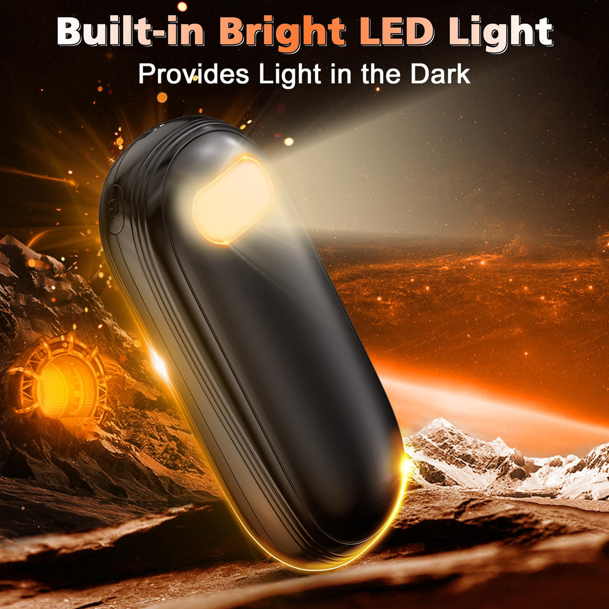 AUIIAH Hand Warmers Rechargeable – back view and specifications