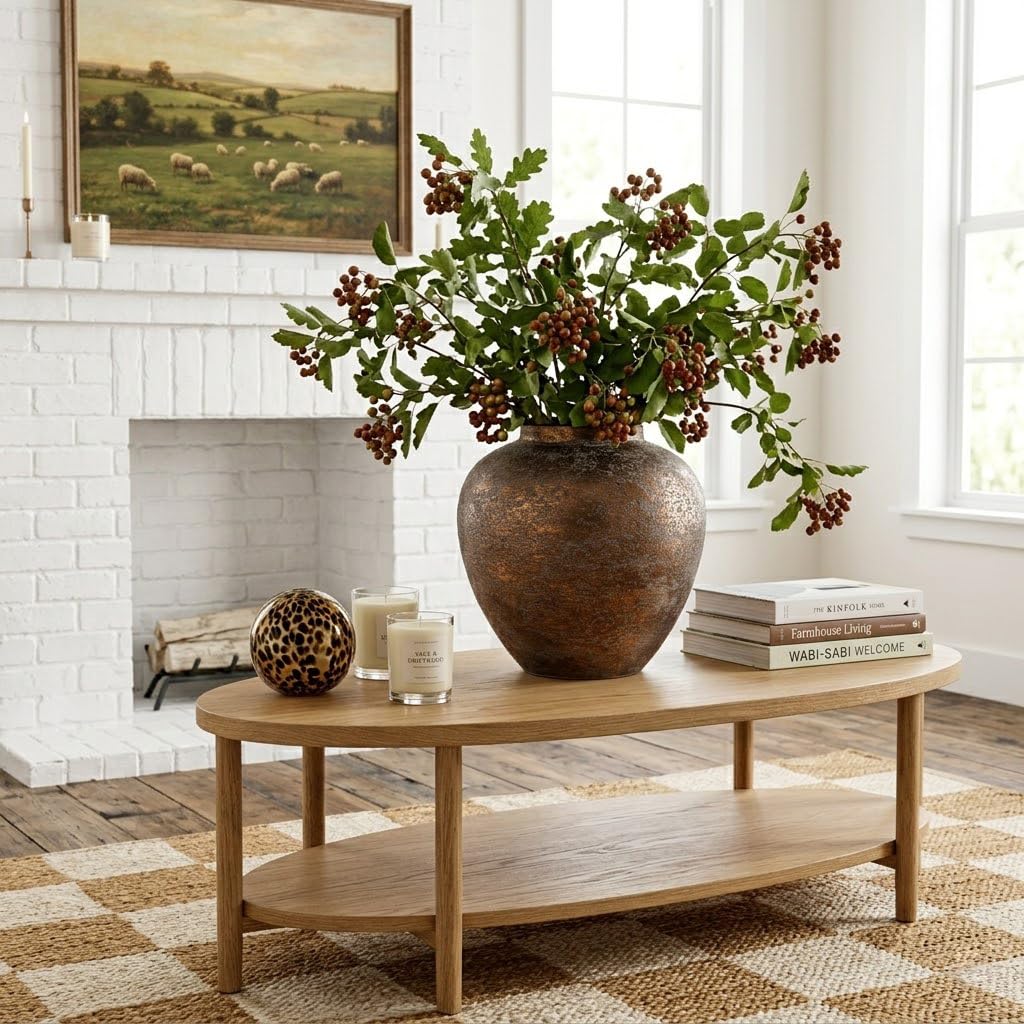 Flower Vase for Home Decor 11 4 Large Metal Vase Round for - Arborus Official Imagery - 4