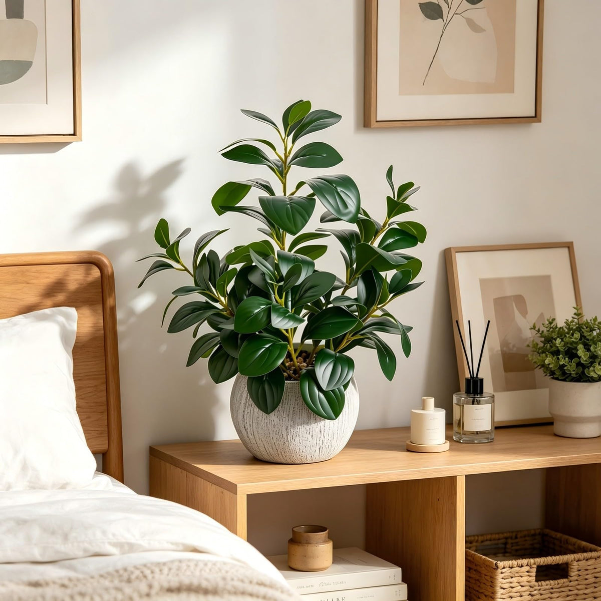 AlphaAcc 17 Artificial Ficus Cement Pot Home Kitchen Office - AlphaAcc Official Imagery - 7