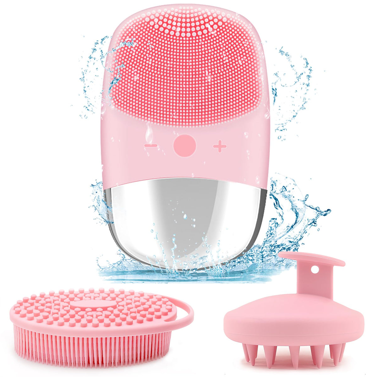 Face Scrubber 3 Set 3 in 1 Facial Cleansing Brush IPX7 - Aikertec Official Imagery - 1