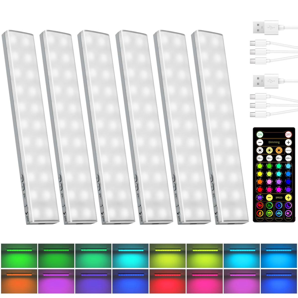 EZVALO 80RGB Color Changing Under Cabinet Lighting Led Shelf - EZVALO Official Imagery - 1