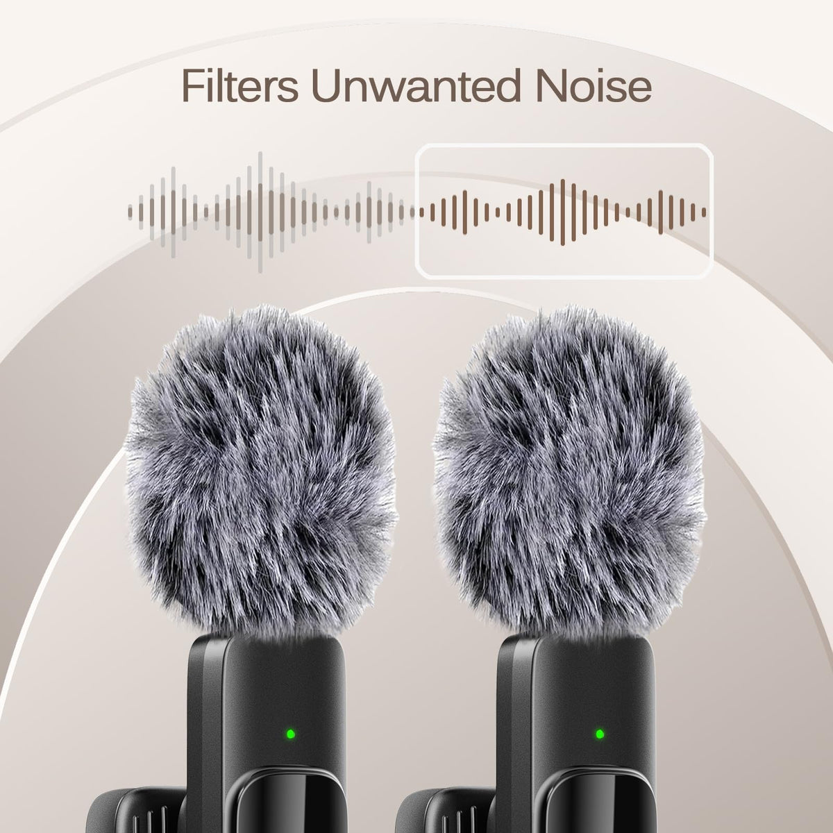 Labstandard Professional Wireless Lavalier Lapel Microphone – back view and specifications