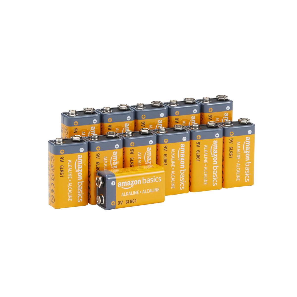 Amazon Basics 8 Pack 9V Long Lasting Alkaline Batteries for – alternate angle