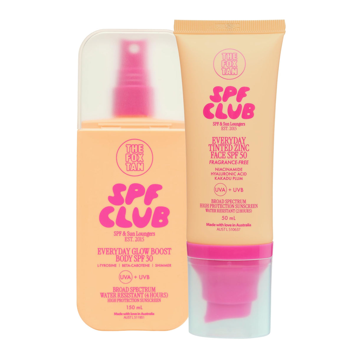 The Fox Tan Tinted Zinc Glow Boost Body SPF Bundle No White - THE FOX TAN Official Imagery - 2