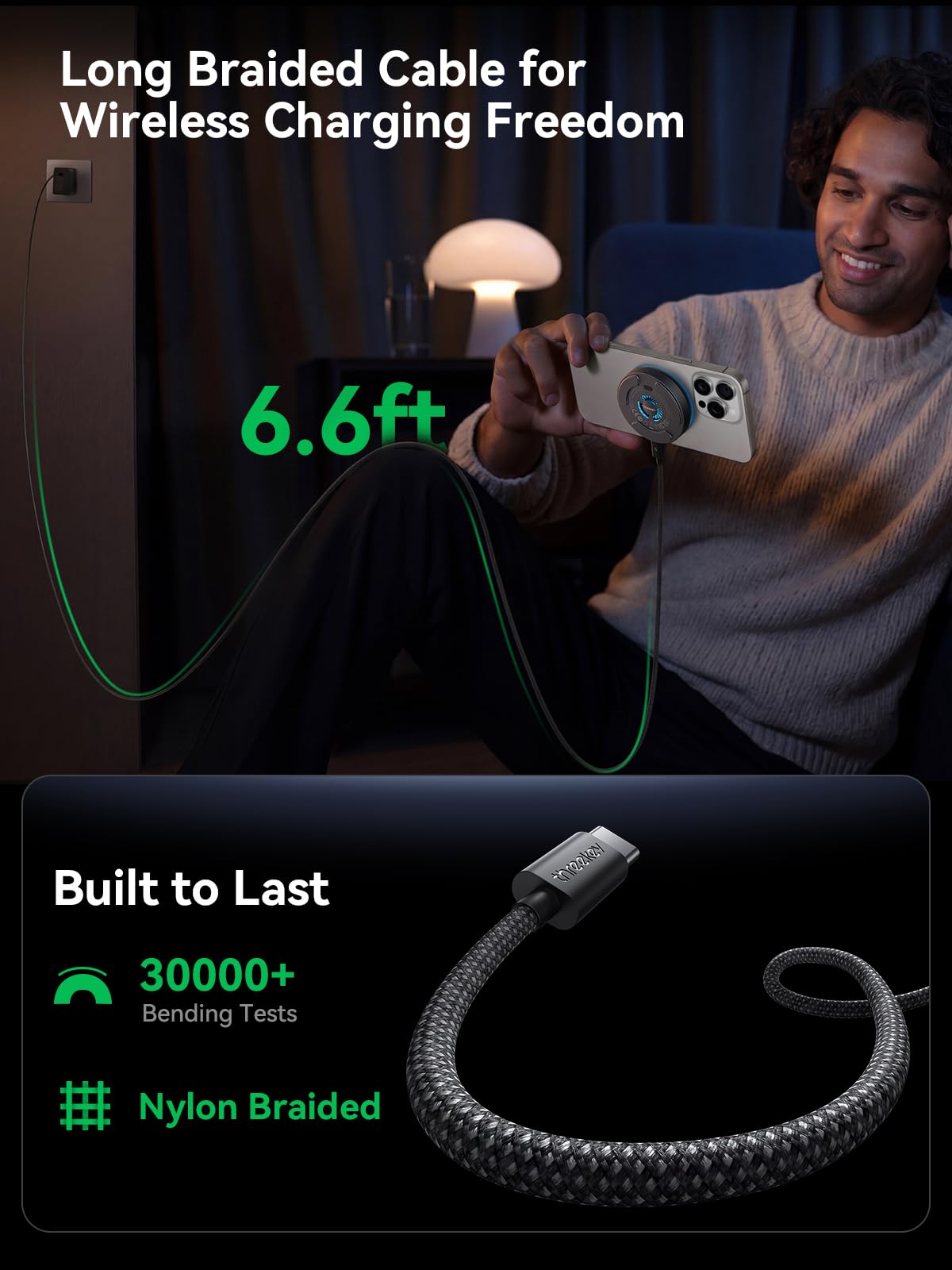 THREEKEY Qi2 2 25W Magnetic Wireless Charger with Cooling - THREEKEY Official Imagery - 6