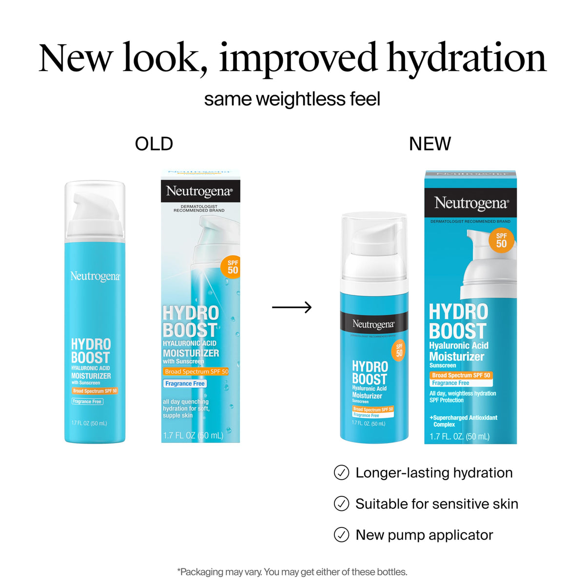 Neutrogena Hydro Boost Face Moisturizer SPF 50 1 7 fl oz – close-up detail