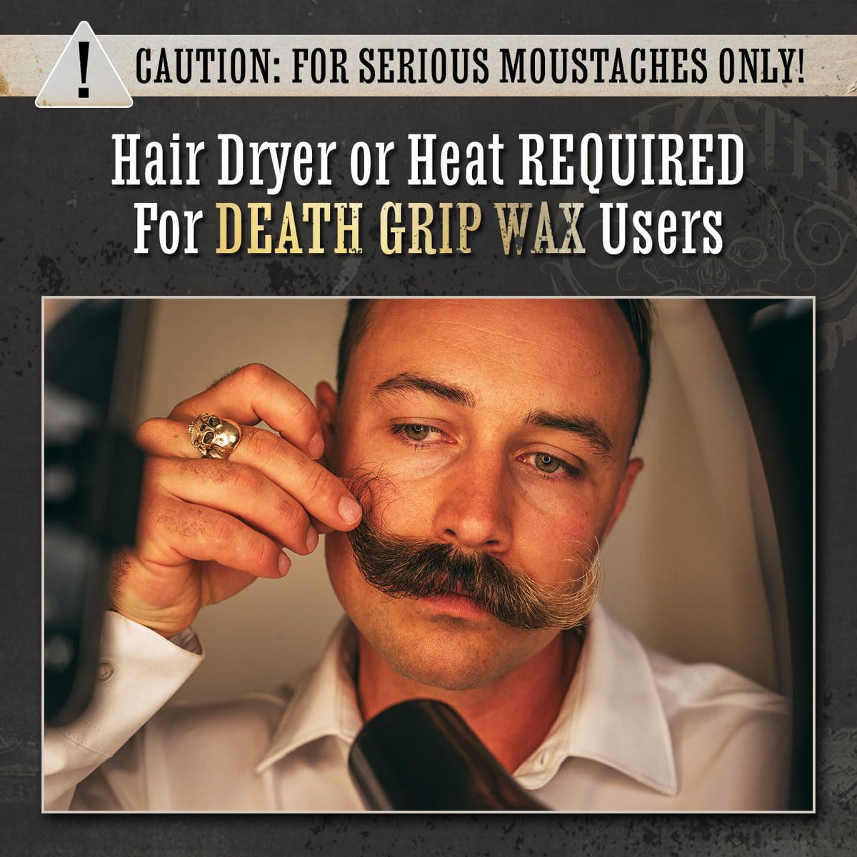 Moustache Care Gift Set for Men Wax Balm Comb Grooming Death - THE VINTAGE GROOMING CO. Official Imagery - 6