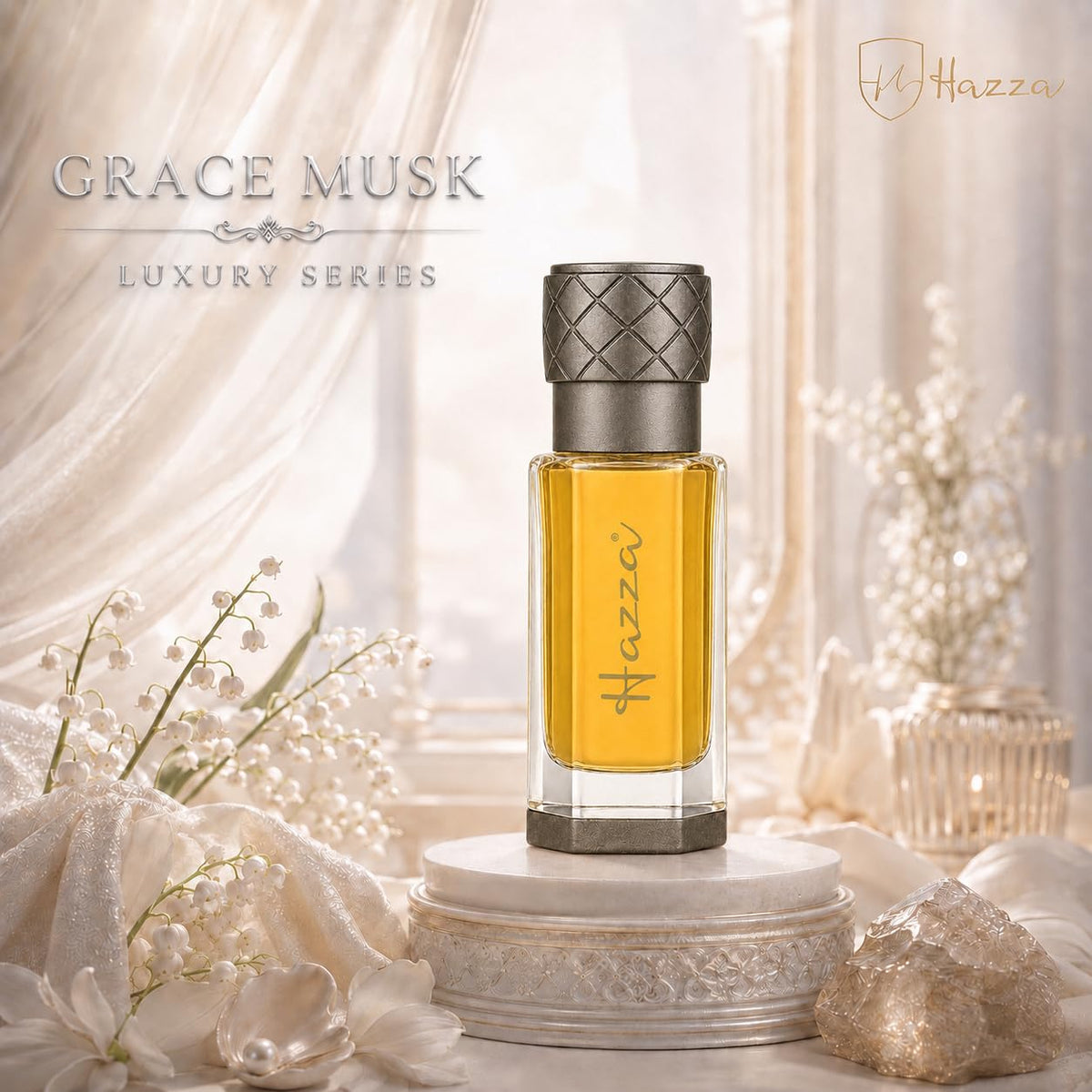 hazza Grace Musk White Musk Perfume Oil Alcohol Free Unisex - hazza Official Imagery - 5