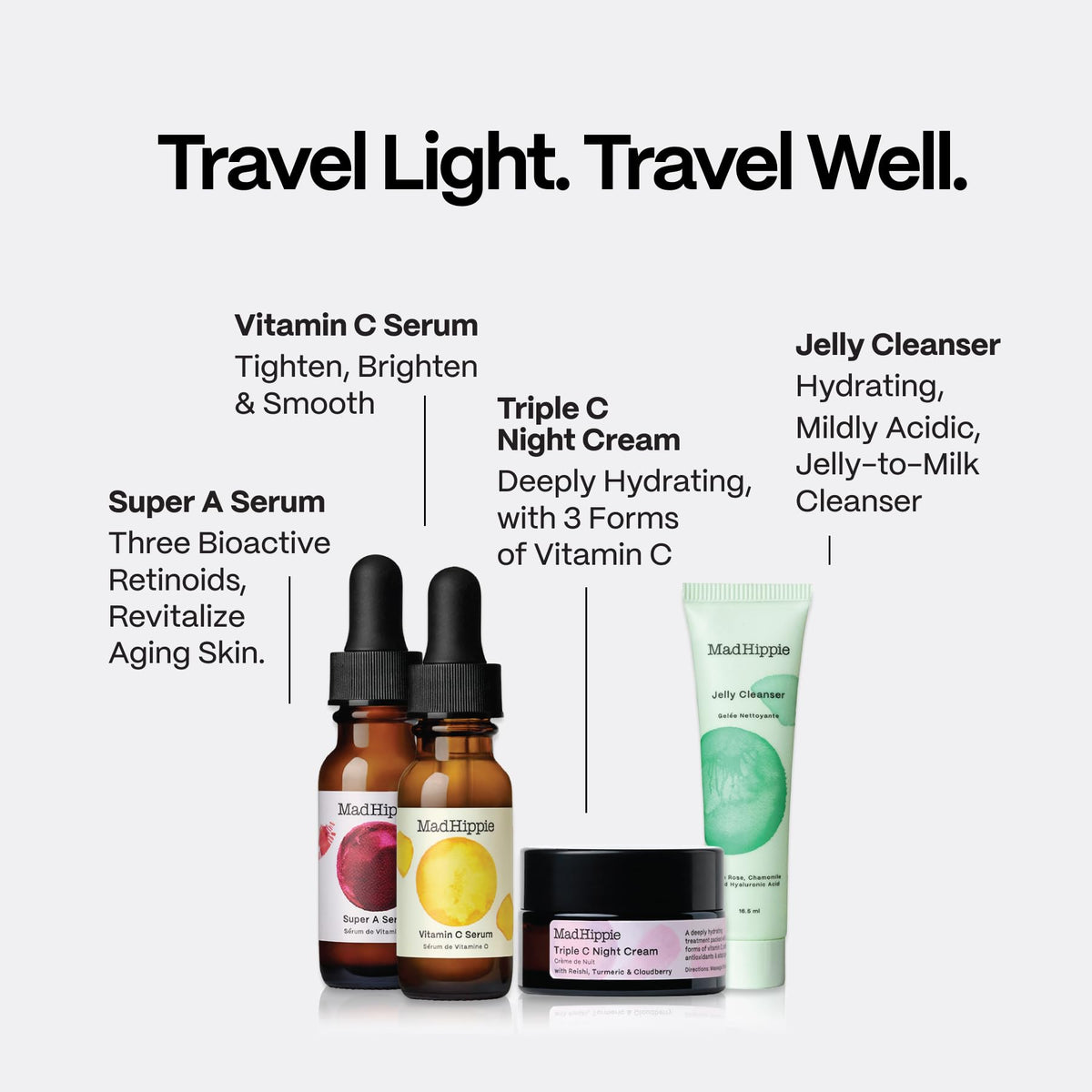 Mad Hippie Travel Essentials Vitamin C Serum Triple C Night - Mad Hippie Official Imagery - 3