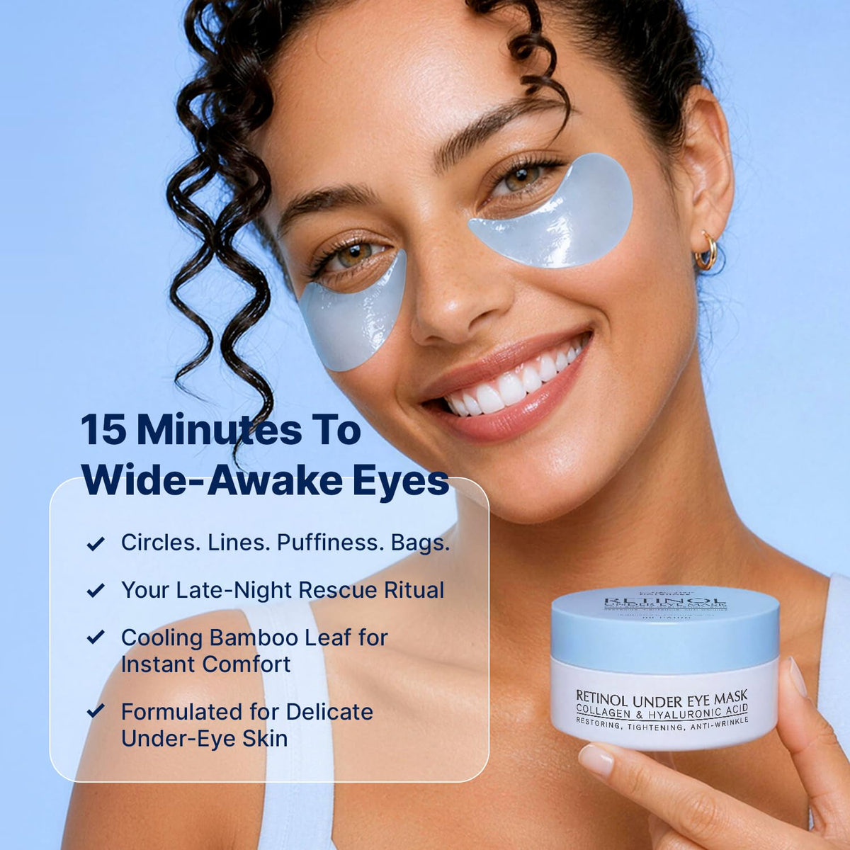 Enaskin Naturals Under Eye Patches for Puffy Eyes Dark – close-up detail