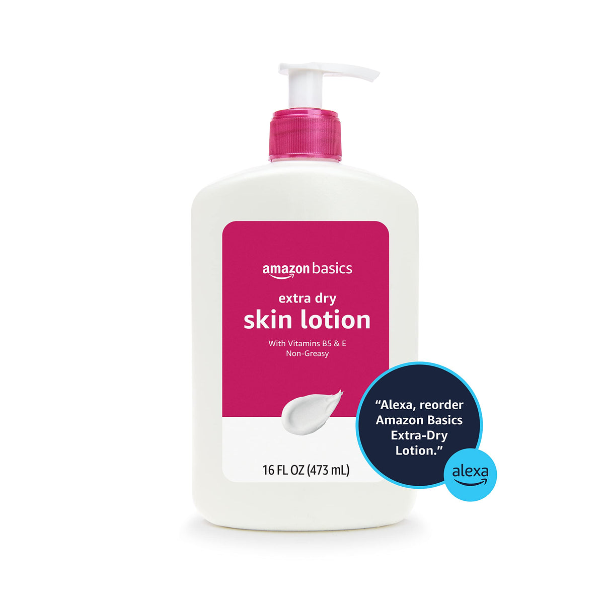 Amazon Basics Body Lotion For Dry Skin with Vitamins B5 E – full view