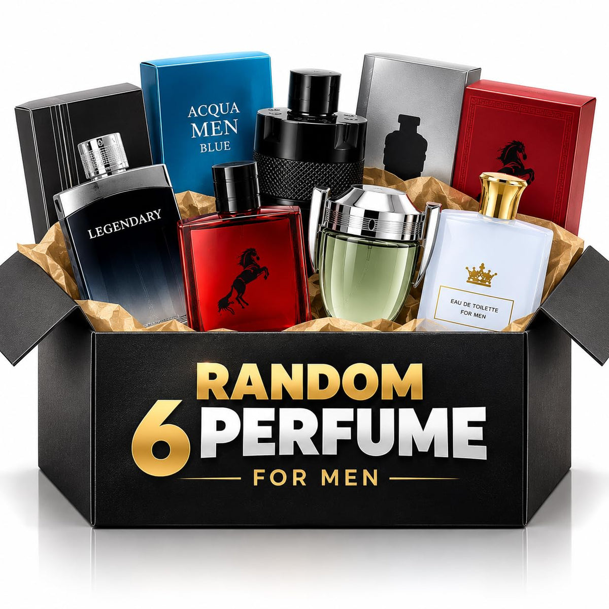Random 6 Perfume Set for Men 100ML Each Full Size Fragrances - Premium Selection Official Imagery - 2