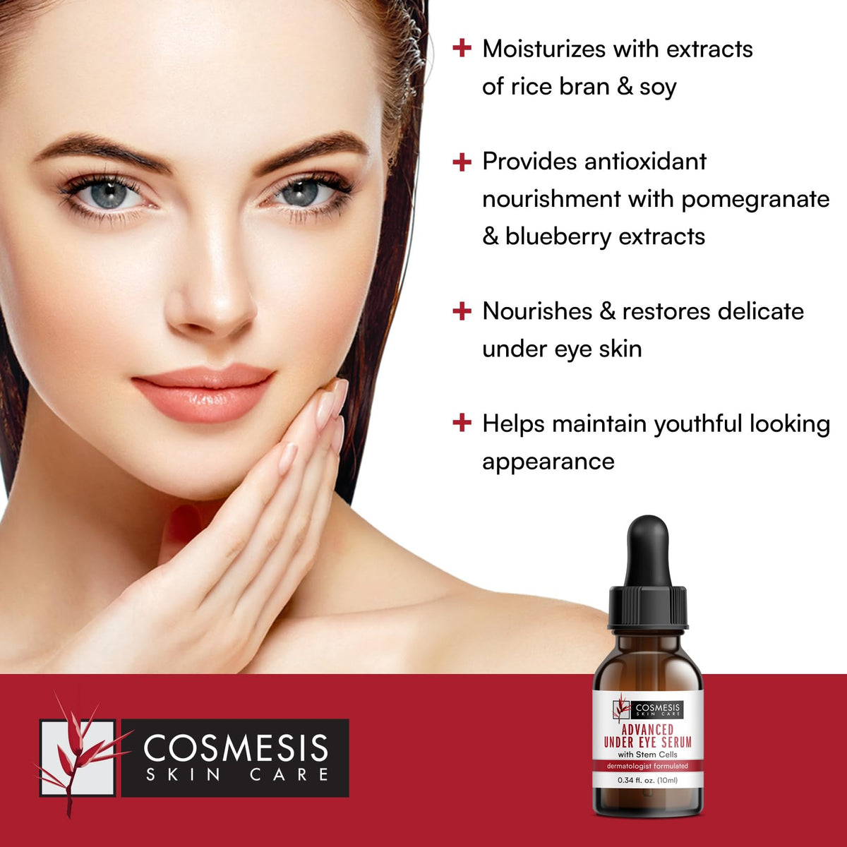 Advanced Under Eye Serum with Stem Cells 1 3 oz Cosmesis - Cosmesis Skin Care Official Imagery - 4
