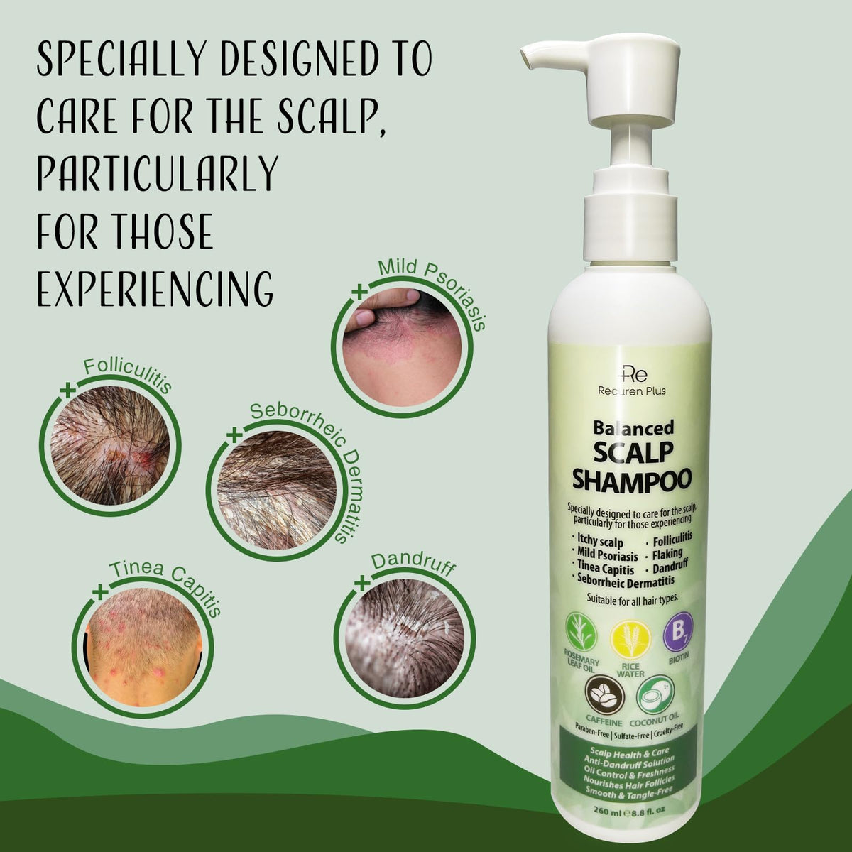 Antifungal Shampoo for Folliculitis and Seborrheic - Recuren Plus Official Imagery - 5