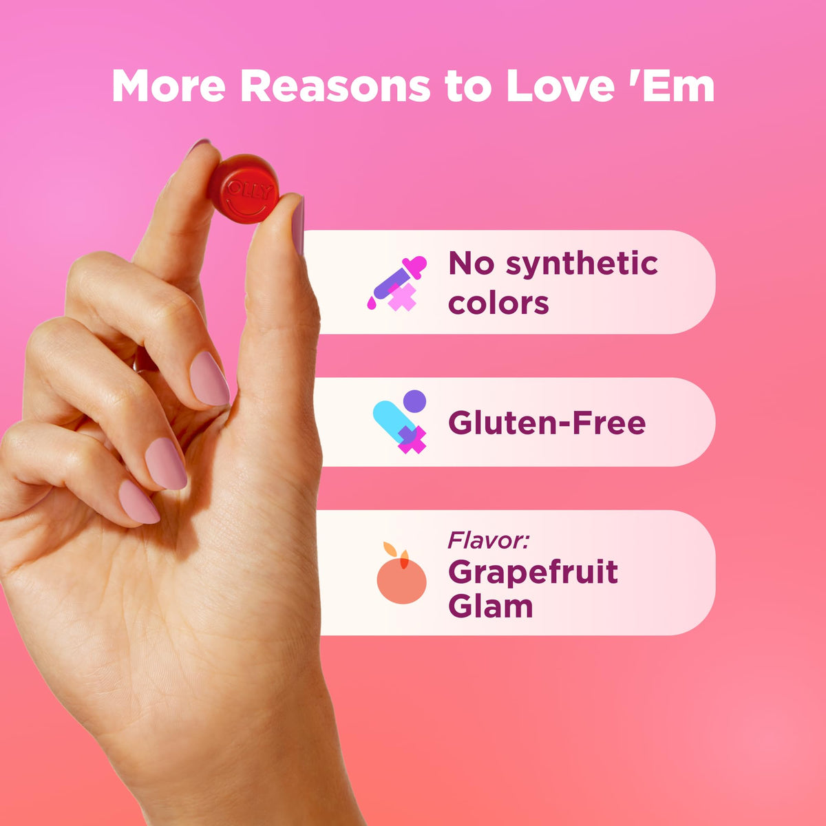 OLLY Hair Skin and Nails Gummies Undeniable Beauty Biotin – packaging and label